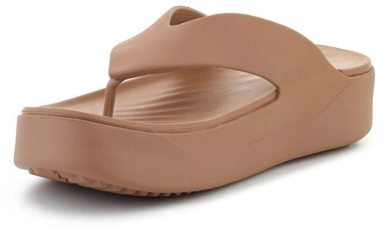 Šlepetės per pirštą CROCS GATAWAY PLATFORM FLIP, pieninio šokolado spalva, 209410-2JJ