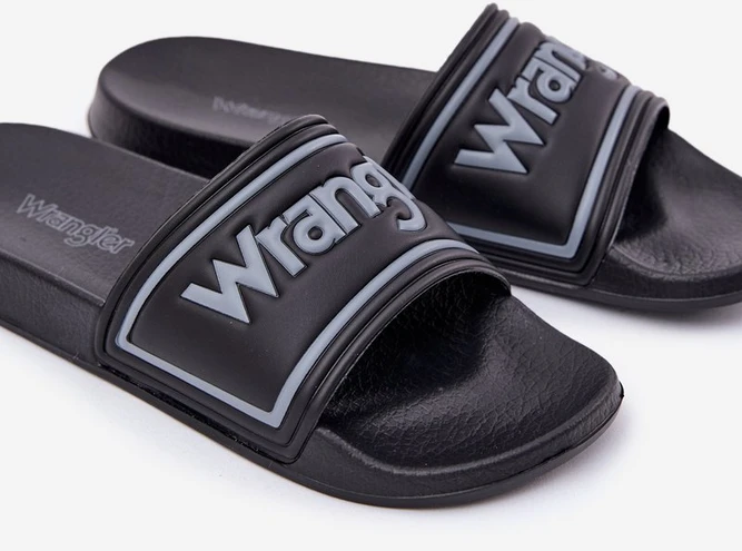 Šlepetės vyrams juodos WRANGLER