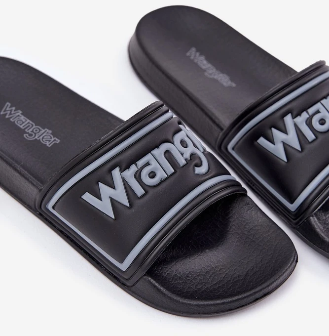 Šlepetės vyrams juodos WRANGLER