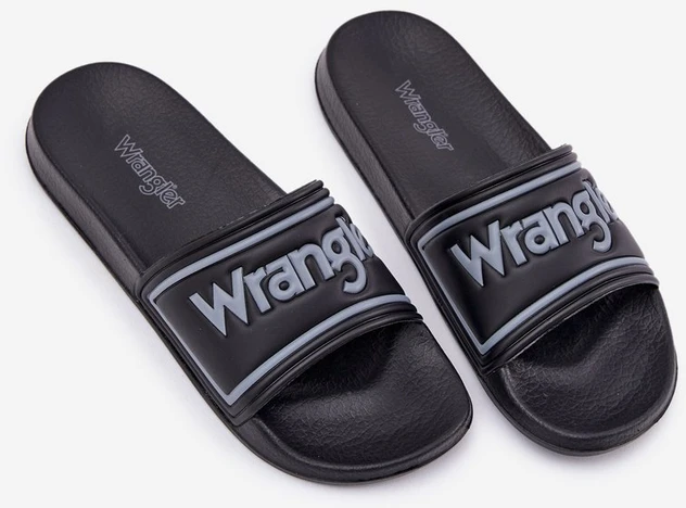 Šlepetės vyrams juodos WRANGLER