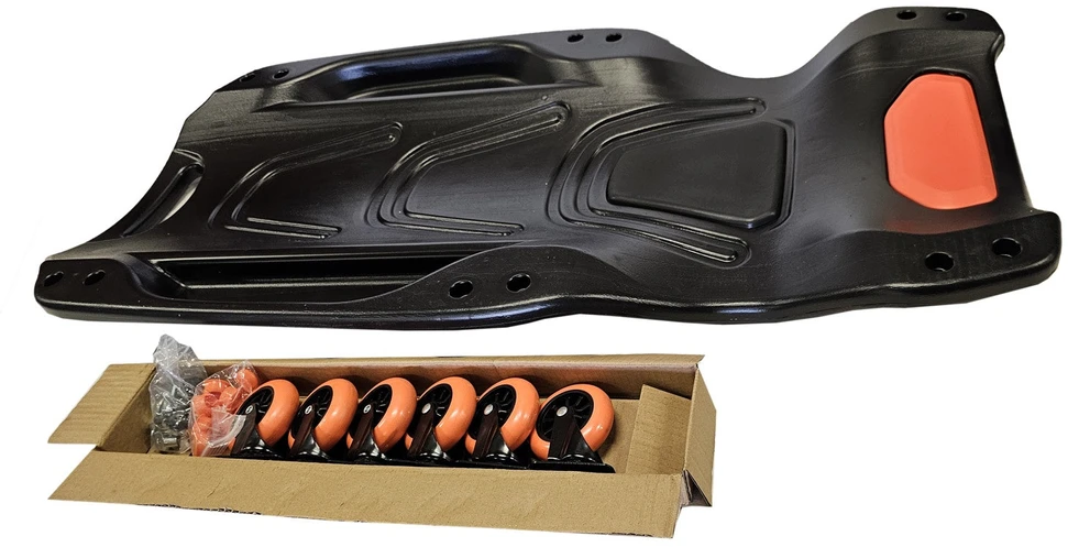 ŠLIAUŽIKLIS SU RATUKAIS | PROFI | 42″ | 100 % HDPE | SU ĮRANKIŲ DĖKLU (PC42T)