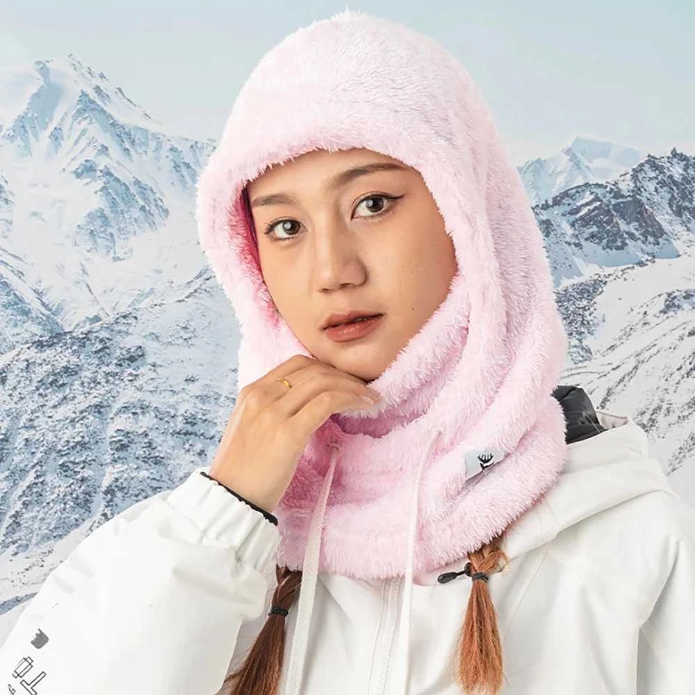 Qunature Arctic Velvet slidinėjimo balaklava, dydis M – rožinė
