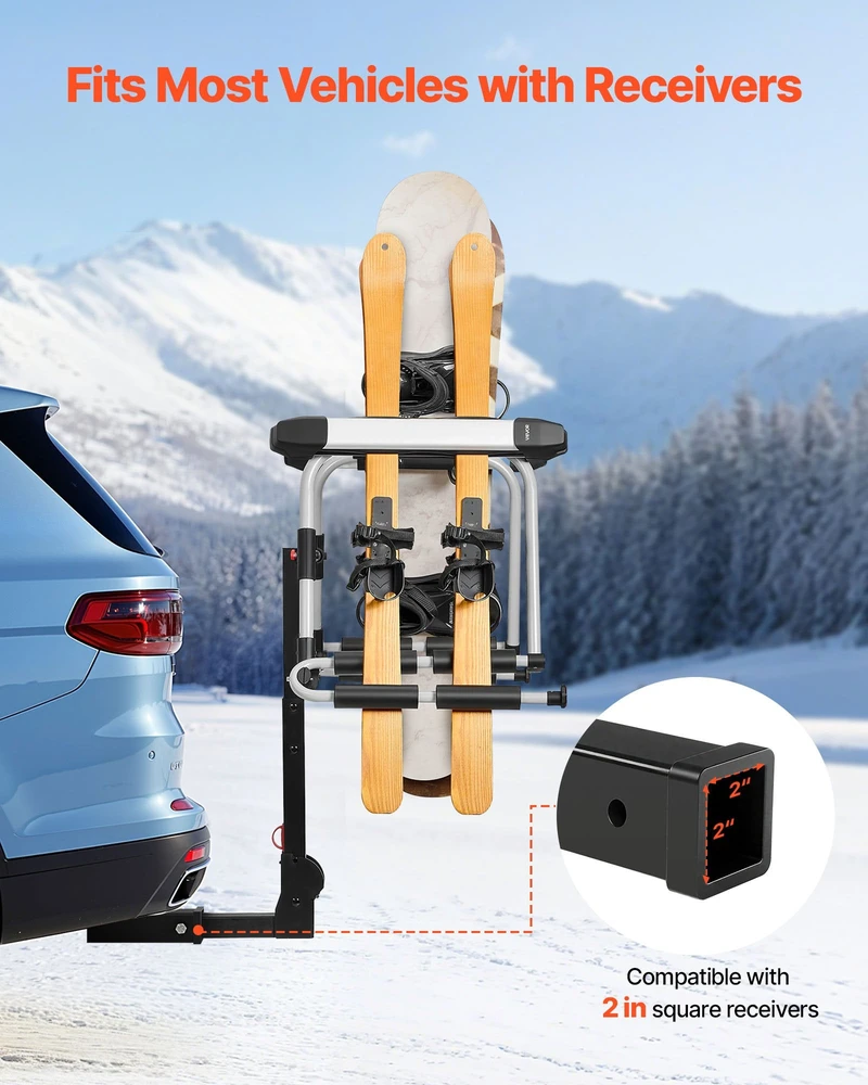 Vevor Ant automobilio montuojama slidžių ir snieglenčių laikiklis