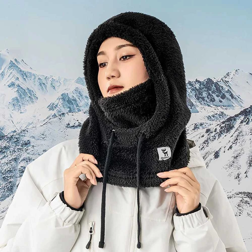 Qunature Arctic Velvet slidinėjimo balaklava, dydis M – juoda