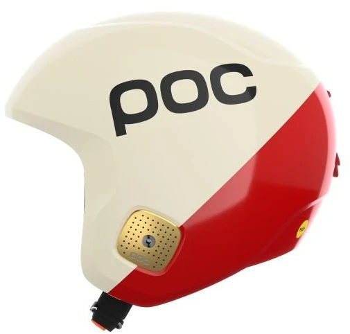 Slidinėjimo šalmas POC Skull Dura Comp Mips, baltas ir raudonas