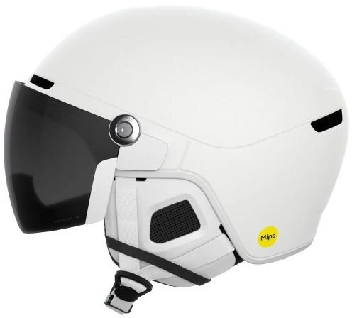 Slidinėjimo šalmas su skydeliu POC Obex Visor, baltas