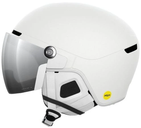 Slidinėjimo šalmas su skydeliu POC Obex Visor, baltas