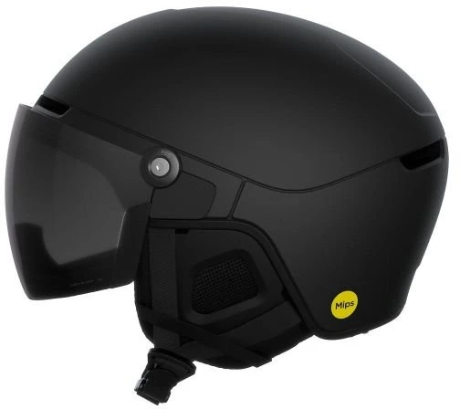 Slidinėjimo šalmas su skydeliu POC Obex Visor, matinis juodas
