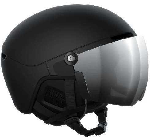 Slidinėjimo šalmas su skydeliu POC Obex Visor, juodas matinis