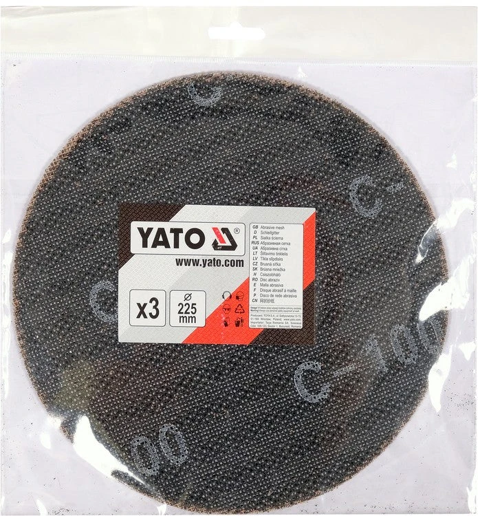 Yato ŠLIFAVIMO DISKAI 225 MM, 3 VNT., P100 (YT-845823)