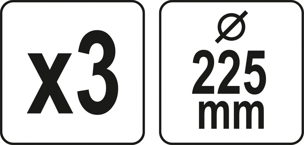 Yato ŠLIFAVIMO DISKAI, 225 MM, 3 VNT., P220 (YT-845863)