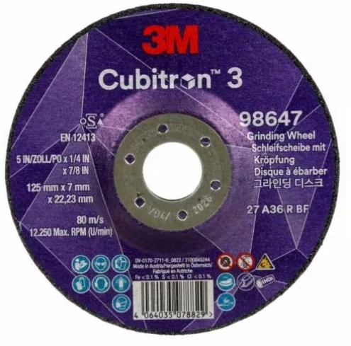 3M Šlifavimo diskas 125x7mm, Cubitron 3