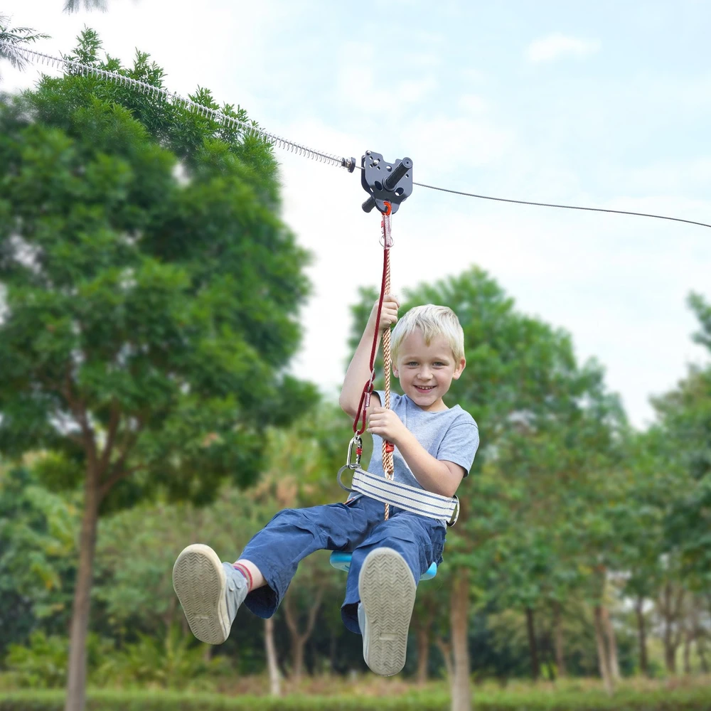VEVOR 160 ft zip line vaikams ir suaugusiems