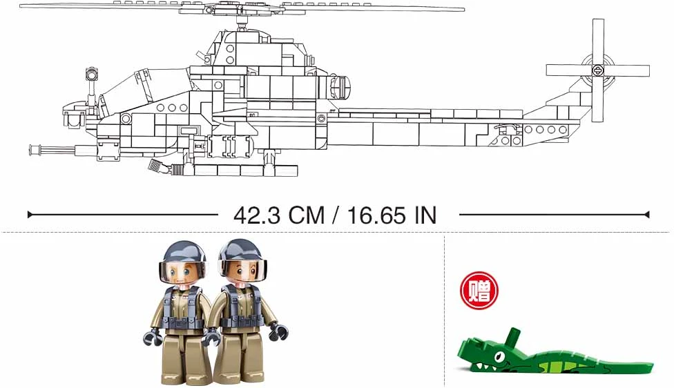 Sluban AH-1Z atakos sraigtasparnio konstruktorius, 482 det., 42,3 cm, 6+