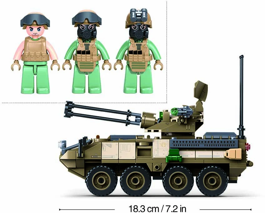 Sluban konstruktorius, Karinis šarvuotis Stryker ADS, 320 detalių.