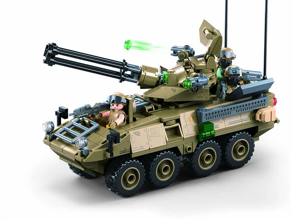 Sluban konstruktorius, Karinis šarvuotis Stryker ADS, 320 detalių.