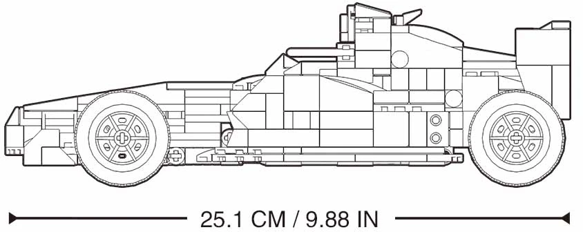 Sluban F10 sportinio automobilio RC konstruktorius, 423 det., 25,1 cm, 6+