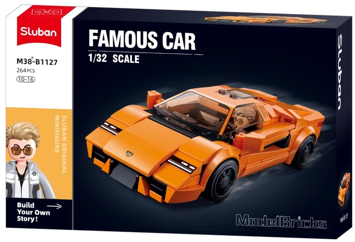 Sluban konstruktorius, sportinis automobilis, 264 detalių.