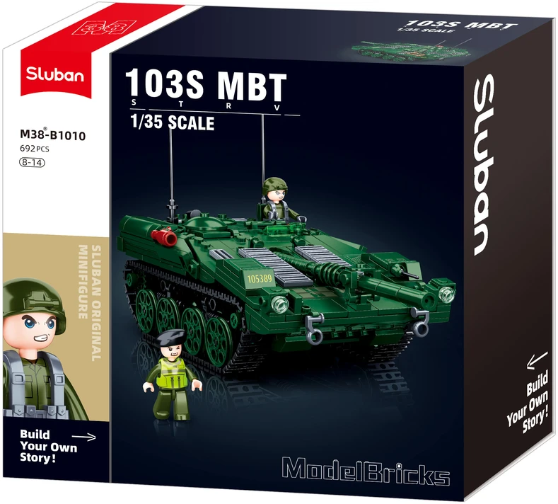 Sluban Stridsvagn 103 karinio tanko blokelių konstruktorius, 692 det., 6+
