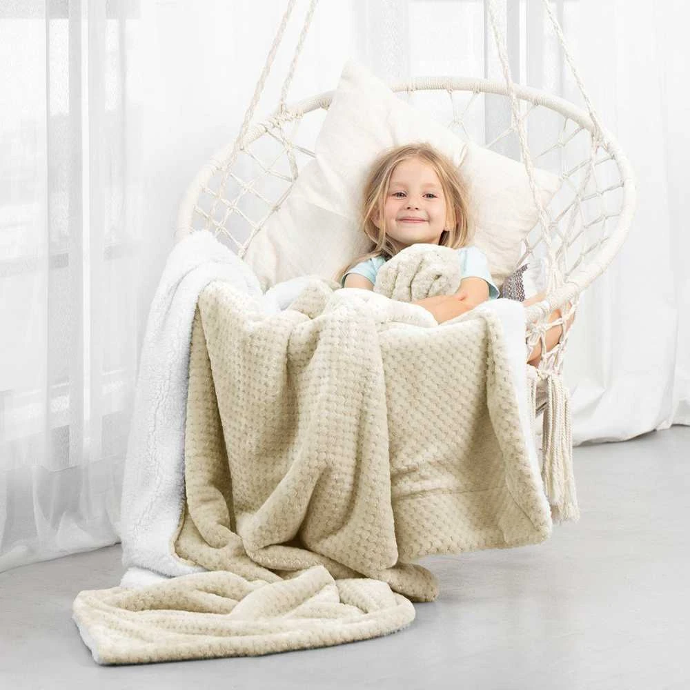 AmeliaHome Pledas SHLEEPY, 220x240 cm, spalva: smėlio/balta