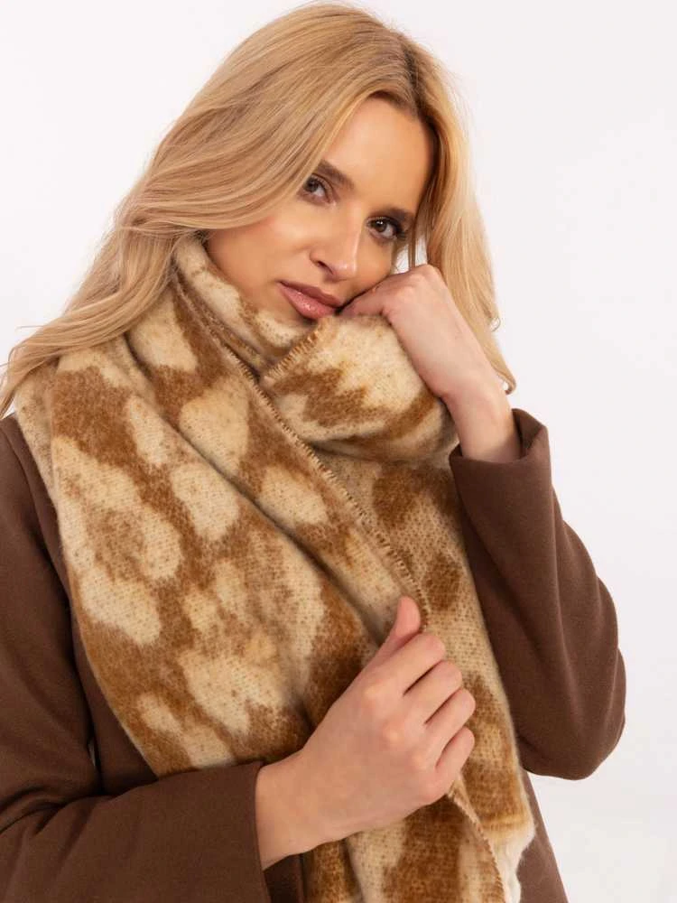 Wool Fashion Italia Rudas minkštas ilgas šalikas: Dydis - Universalus