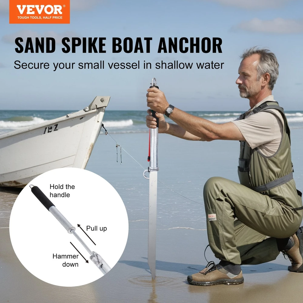 VEVOR Smėlio smaigalio valtis 91 cm inkaras