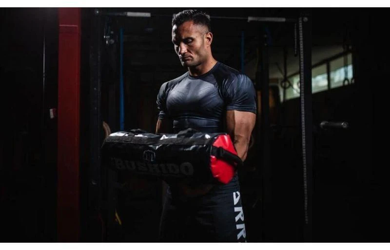SMĖLIO MAIŠAS BUSHIDO, SMĖLIO KREPŠYS, KRYŽMINĖMS TRENIRUOTĖMS, FITNESAS 35 KG