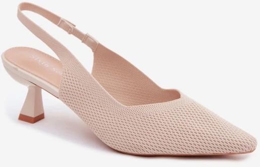 Smėlio spalvos aukštakulnės basutės Step in style