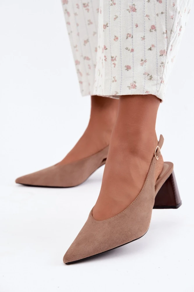 Smėlio spalvos aukštakulniai bateliai Step in style