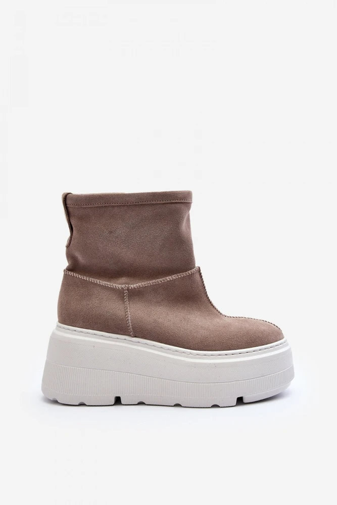 Smėlio spalvos aulinukai su platforma Step in style