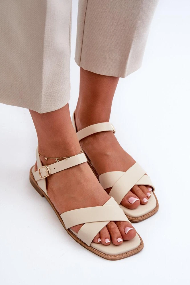 Smėlio spalvos basutės Step in style