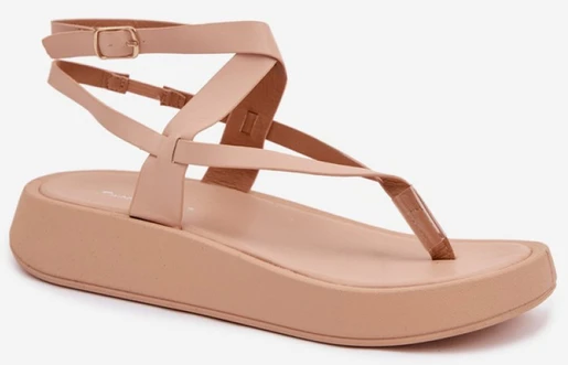 Smėlio spalvos basutės su kulnu Step in style