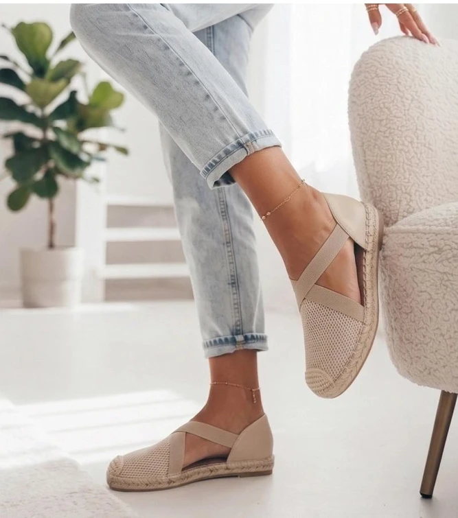Smėlio spalvos espadrilės Solea