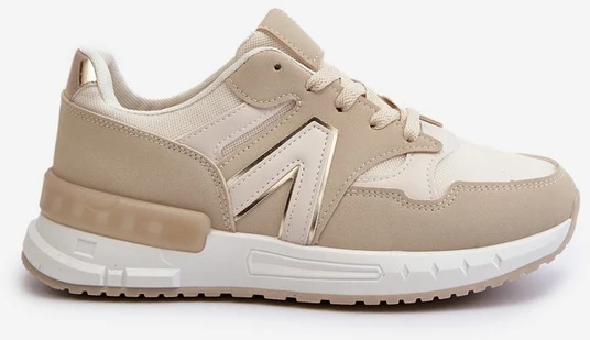 Smėlio spalvos Faux Leather Sneakers Vinelli