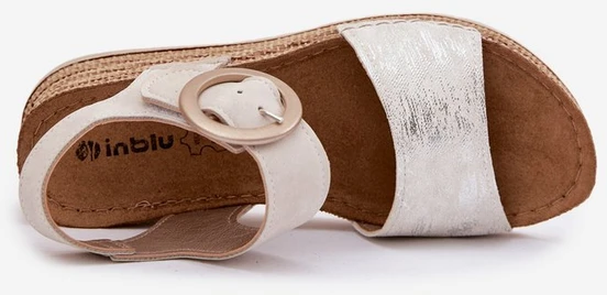 Smėlio spalvos moteriški sandalai su profiline odine vidpadė 36–41