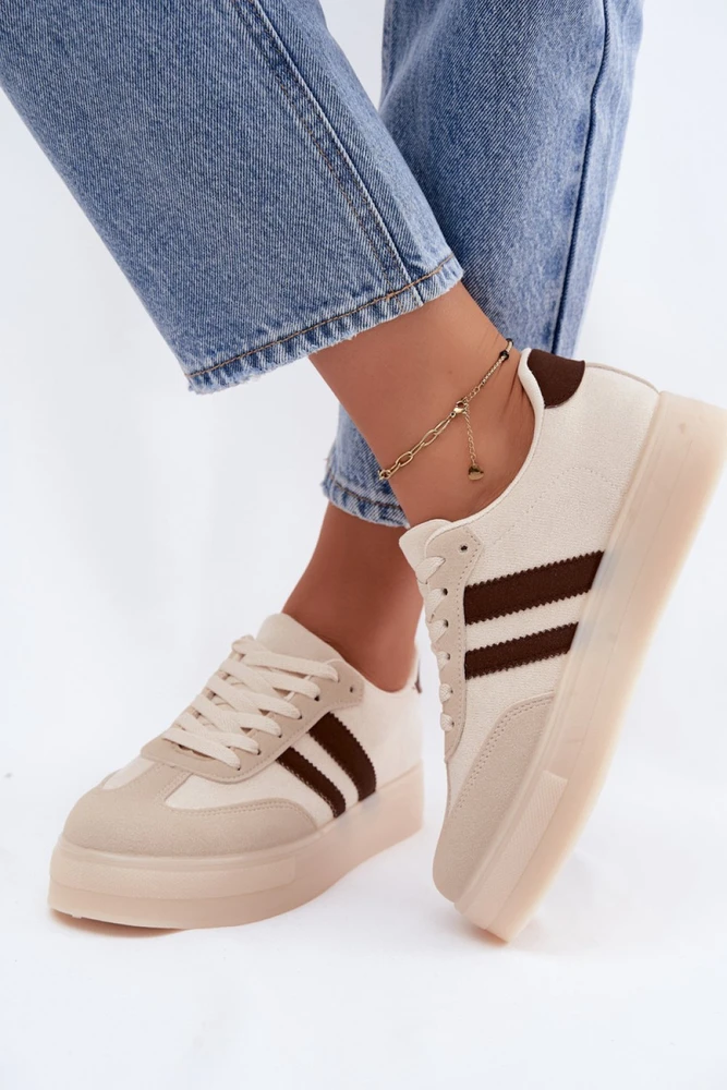 Smėlio spalvos sportiniai bateliai Step in style