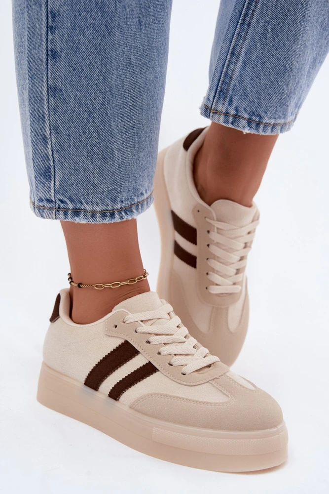 Smėlio spalvos sportiniai bateliai Step in style