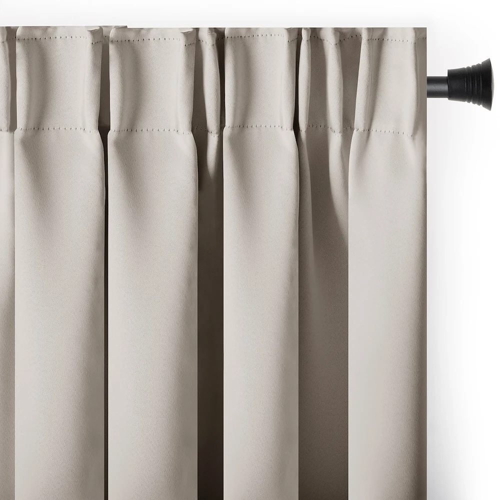 Smėlio spalvos užuolaida su kilpomis AmeliaHome 200 × 300 cm