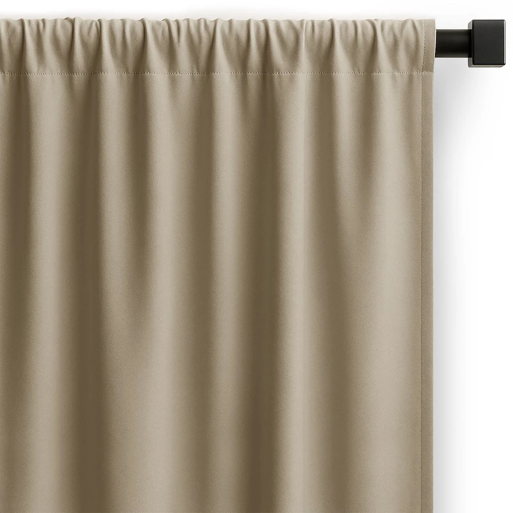 Smėlio spalvos užuolaida su kilpomis Oxford Carli Restilo 200 × 250 cm