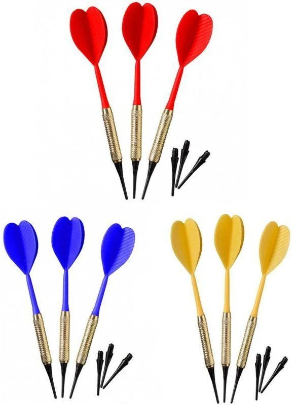 PLASTIKINĖS SMIGINIO STRĖLYTĖS DART 3VNT SAUGIOS GELTONOS BEST SPORTING 621186