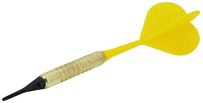PLASTIKINĖS SMIGINIO STRĖLYTĖS DART 3VNT SAUGIOS GELTONOS BEST SPORTING 621186