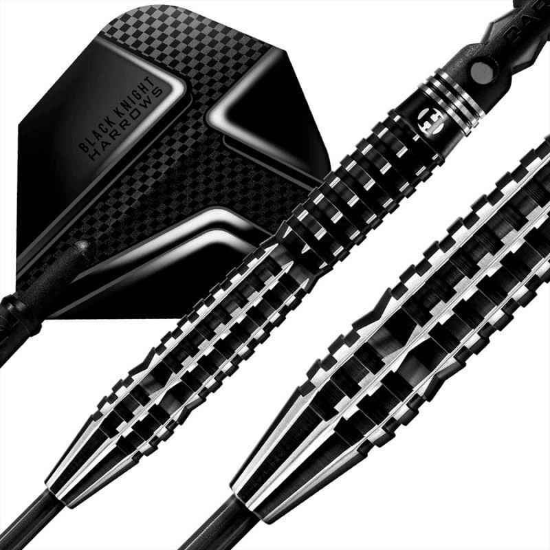 Smiginis Harrows Juodas Knight 90% su plieniniais antgaliais
