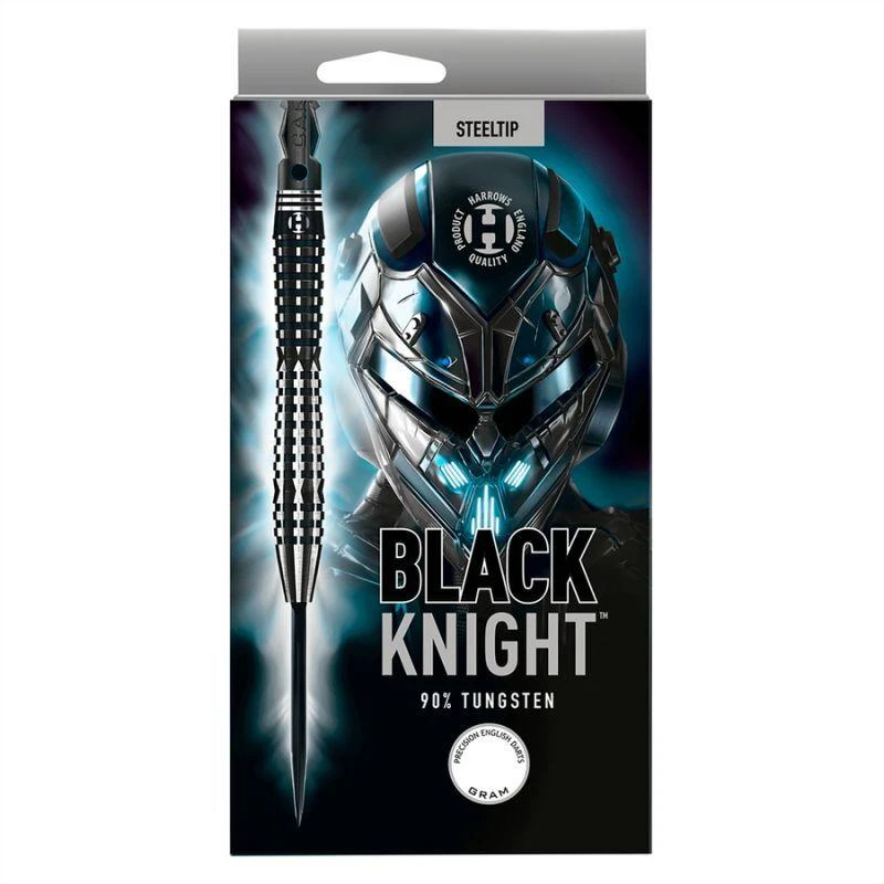Smiginis Harrows Juodas Knight 90% su plieniniais antgaliais