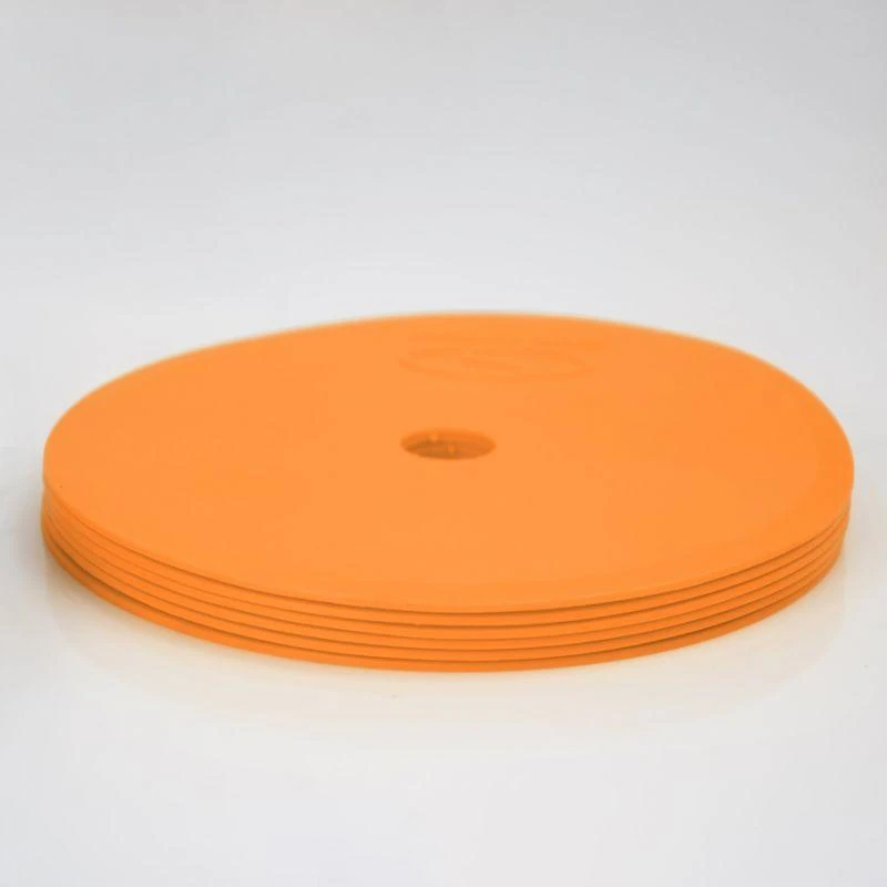 SMJ sport ZPO-O plokšti lauko žymekliai - apvalūs, 15 cm, 12 vnt. oranžiniai
