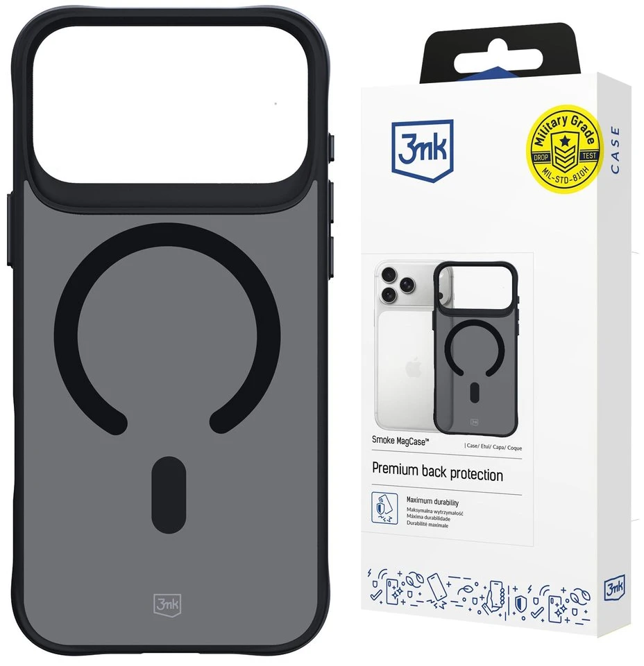 Dėklas 3MK Smoke MagCase skirtas Apple Apple iPhone 17 Pro