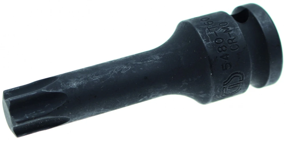 SMŪGINĖ GALVUTĖ | ILGIS 75 MM | 12,5 MM (1/2") KVADRATINĖ JUNGTIS | T-STAR (TORX) T60 (5480-T60)