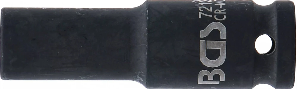 BGS SMŪGINĖ ŠEŠIAKAMPĖ ILGOJI GALVUTĖ | 12,5 MM (1/2") KVADRATINĖ JUNGTIS | 12 MM (7212)