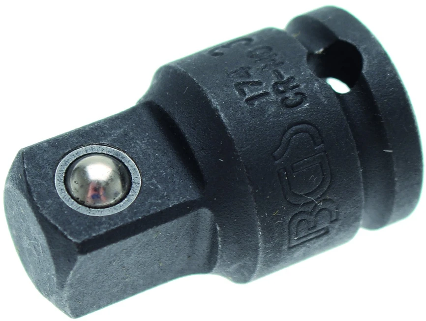 Grąžtas BGS Smūginis galvutės adapteris | vidinis kvadratas 10 mm (3/8") – išorinis kvadratas 12,5 mm (1/2") (174)