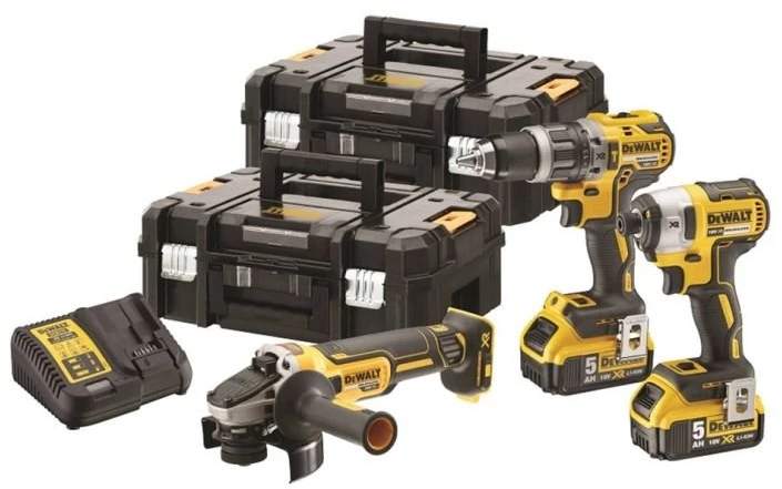 DEWALT DCK384P2T 18 V kombinuotas elektrinių įrankių rinkinys
