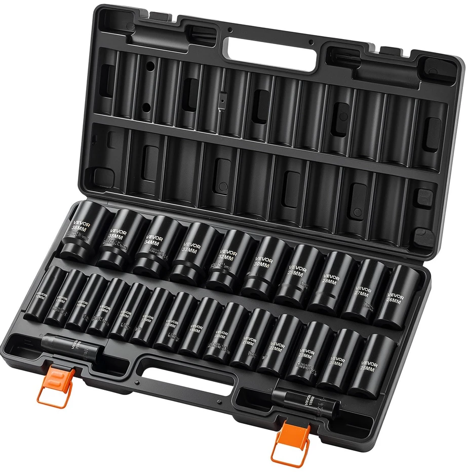 Smūginių galvučių rinkinys VEVOR 1/2"-26PC/DEEP LH-2126D, 26 dalių